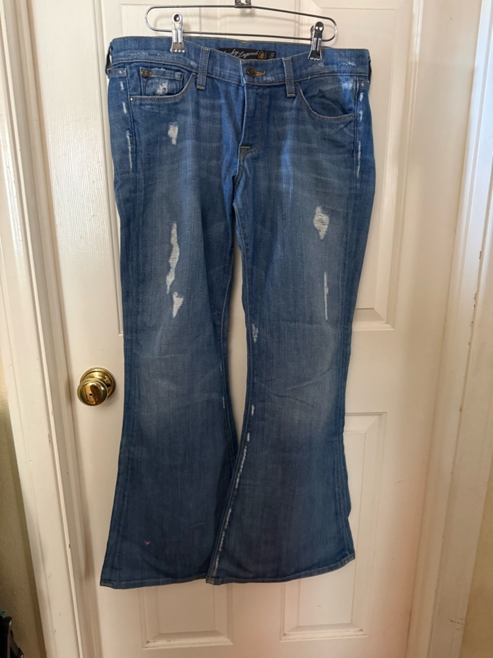 Lucky Brand Lucky Legend Zoe Bell Bottom Distressed Flare Jeans 12/31